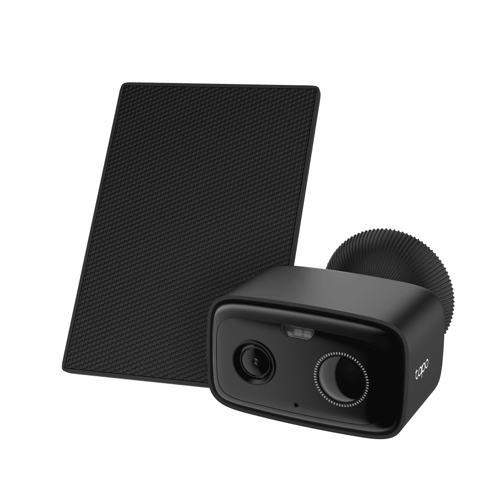 Tapo Solar-Powered Security Camera Kit, Image Sensor: 1/3" Progressive Scan CMOS Sensor, Lens: Focal Length: 3.16mm ±5%, 1080P 2MP (1920×1080 px), frame rate 15 fps