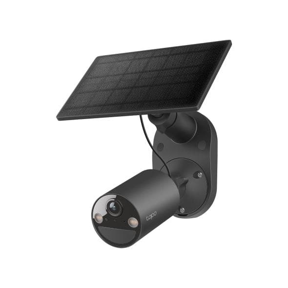 Solar-Powered Security Camera Kit 1 × Tapo C411, 1 × Tapo A201 SPEC:1080p (1920*1080), 2.4 GHz, Solar panel (5.2V, 2.5W) FEATURE: Non-Stop Power, Flexible Solar Installation, Smart Detection and Notifications (motion, people), Color Night Vision, Sound and Light Alarm, Remote Control, Two-Way Audio