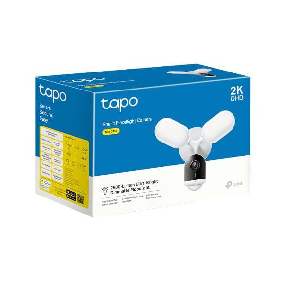 Cameră de supraveghere cu proiectoare TP-LINK TAPO C720, senzor imagine Starlight CMOS cu scanare progresivă 1/3, Apertură: F2.1, 2× proiectoare (Temperatură culoare: 5000K, luminiozitate: 2800 de lumeni), rezolutie maxima 2560 × 1440 px, frame rate 15 fps
