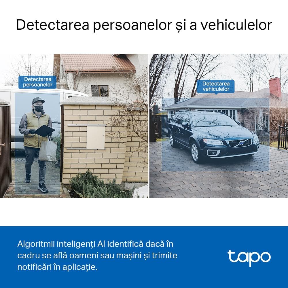 TP-Link Sonerie video smart TAPO D230S1, Senzor: 1/2.7“, Lentile F/NO: 2.1, IR pana la 7m, Rezistenta la ap: IP64, Unghi vizualizare: 160° pe diagonală, Rezolutie: 2K 5MP (2560 × 1920px), Compresie video: H.264, Microfon și difuzor încorporate, Standarde și Protocoale: IEEE 802.11b/g/n, 2.4 GHz