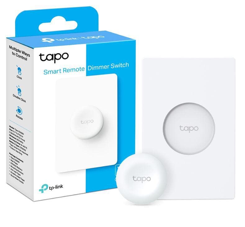 TP-LINK TAPO S200D intrerupator inteligent cu baza(NECESITA HUB TAPO), Standarde și Protocoale: 868Mhz / 922MHz, Cerințe de sistem: iOS 10+, Android 5.0+, 86 × 86 × 23.7 mm, alimentare: Baterie CR2032.