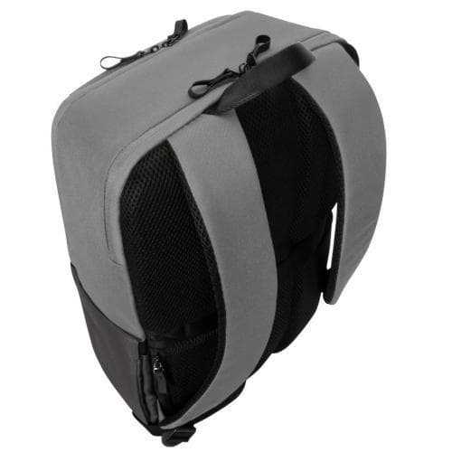 Rucsac laptop Targus 16" Sagano EcoSmart, pentru laptopuri de 16" sau mai mici, capacitate 22 de litri, material RPET 500, dimensiun: 33 x 19 x 53 cm, greutate 0.77 kg, negru/gri