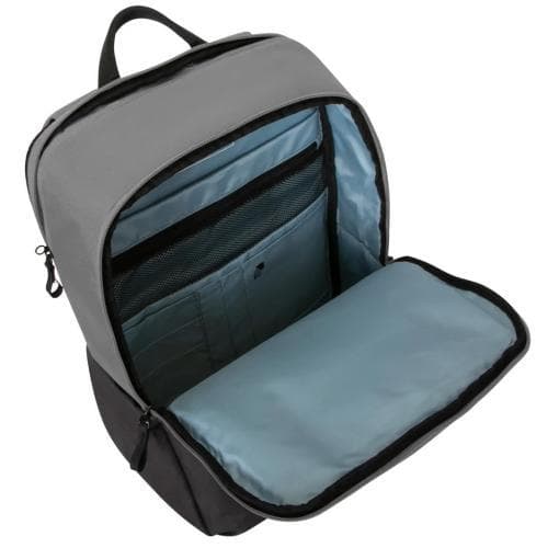 Rucsac laptop Targus 16" Sagano EcoSmart, pentru laptopuri de 16" sau mai mici, capacitate 22 de litri, material RPET 500, dimensiun: 33 x 19 x 53 cm, greutate 0.77 kg, negru/gri