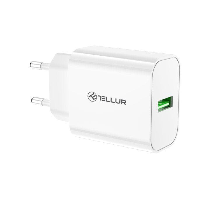 Incarcator priza Tellur USB-A QC3.0, 18W, alb