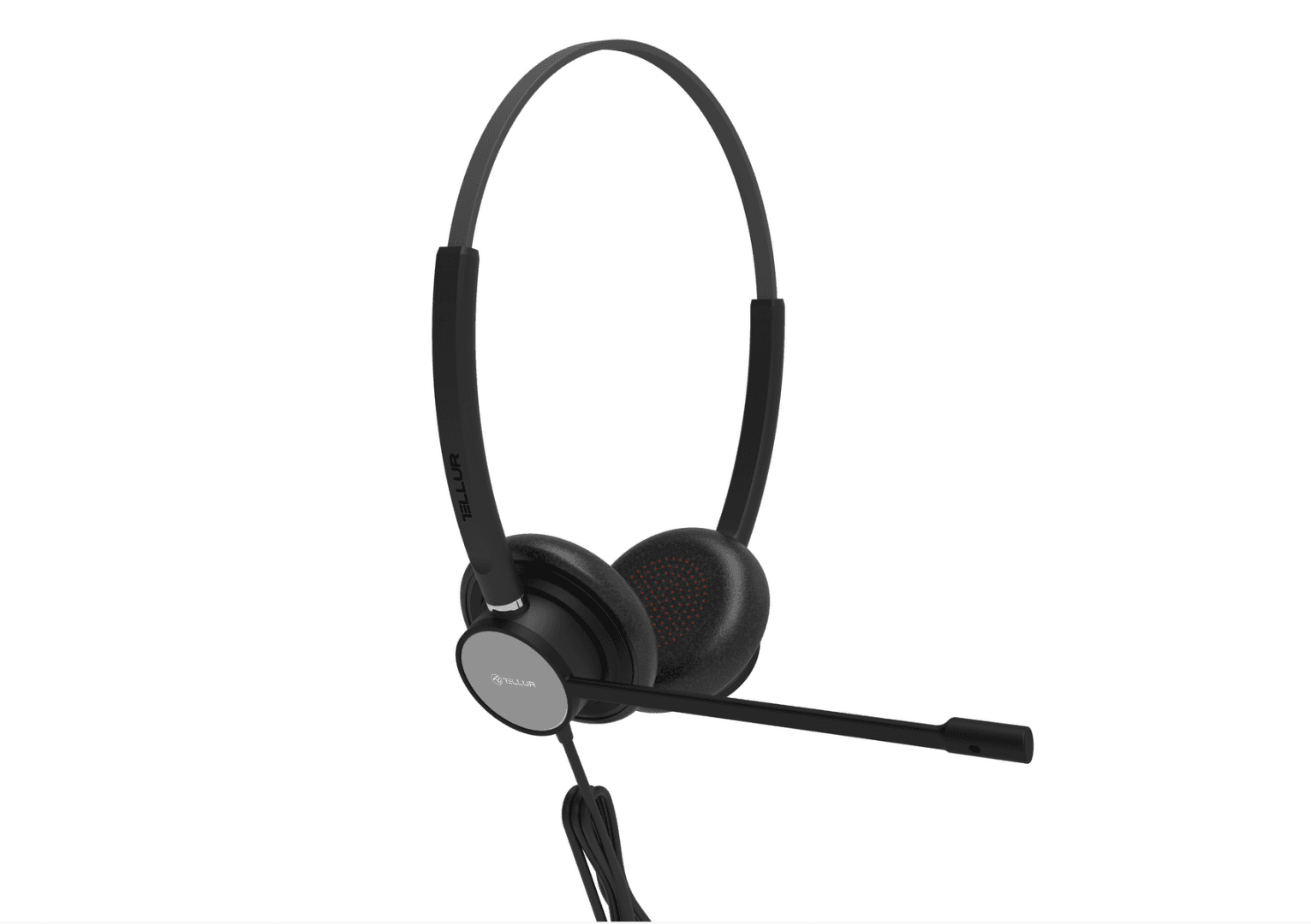 Casti cu fir call center Tellur Voice 320, binaural, USB, negru
