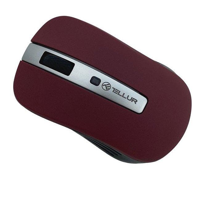 Mouse wireless Tellur Basic, LED, Rosu inchis
