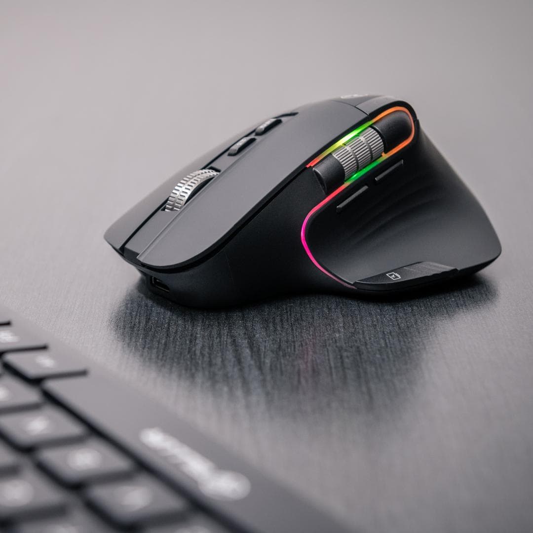 Mouse wireless Tellur Shade, silent click, rezolutie maxima 3200 DPI, iluminare RGB, negru