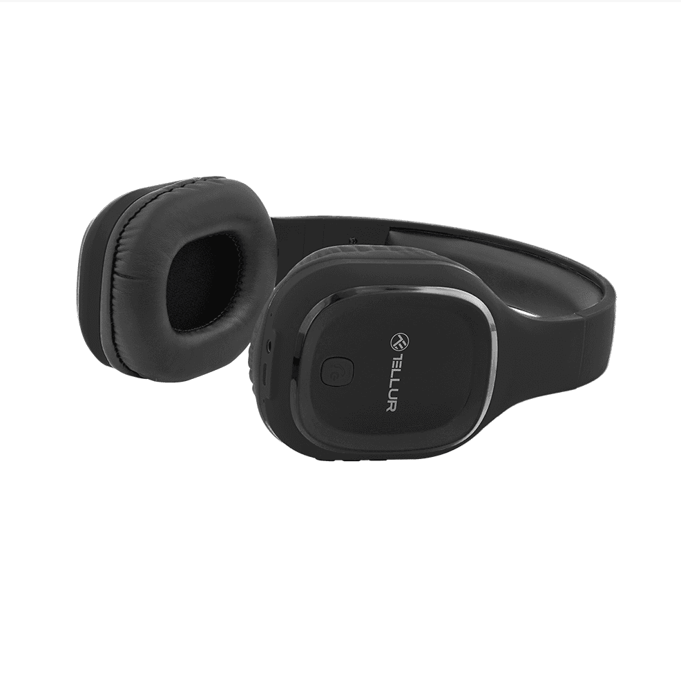 Casti Over-ear Bluetooth Tellur Pulse, Microfon, Negru