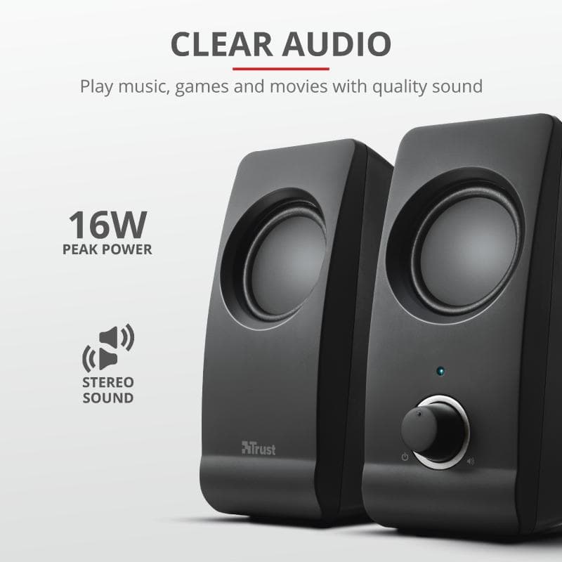 Boxe Stereo Trust Remo 2.0 Speaker Set, 8W, negru