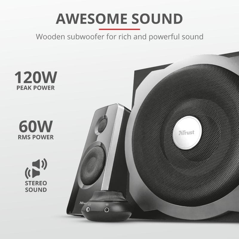 Boxe Stereo Tytan 2.1 Speaker Set - black