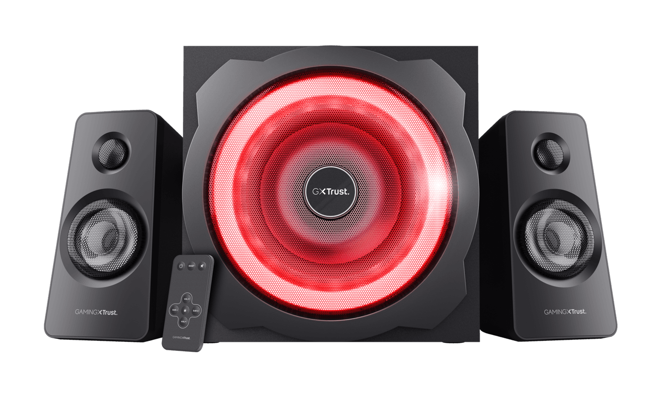Sistem 2.1Trust GXT629 Tytan cu fir, USB 2.1, putere maxima RMS 120W, frecventa raspuns 20 Hz - 20.000 Hz, negru