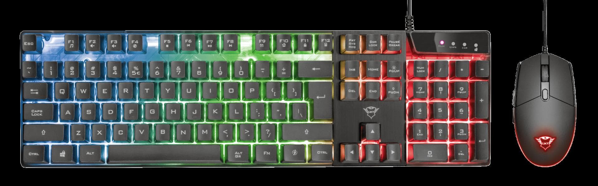 Kit Tastatura + Mouse Trust GXT 838 Azor Gaming Combo, negru