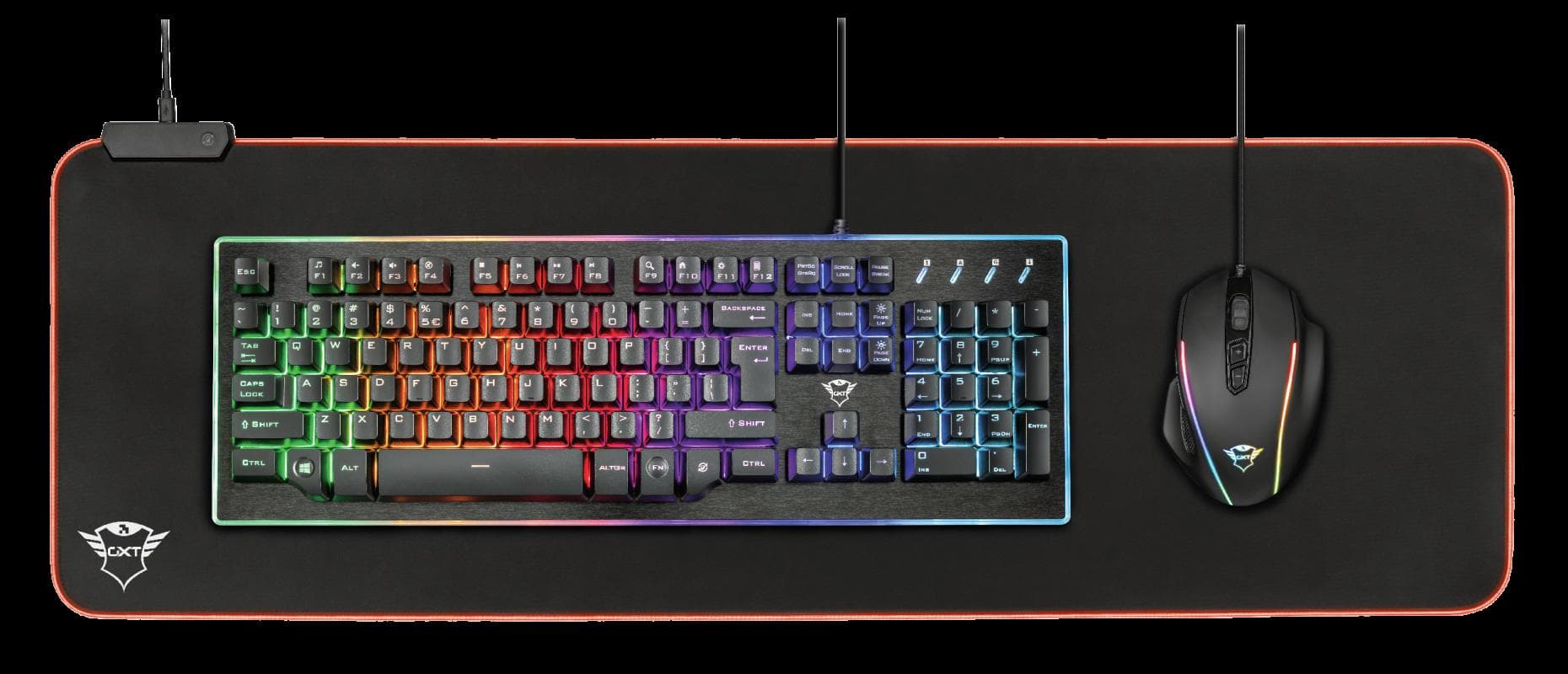 Mouse pad Trust GXT 764 Glide-Flex Flexible RGB, XXL, negru