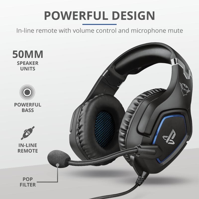 Casti cu microfon GXT 488 Forze PS4 Gaming, negru