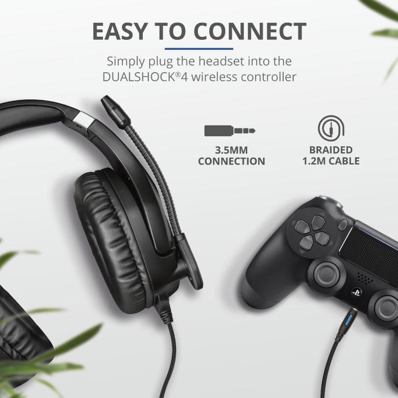 Casti cu microfon GXT 488 Forze PS4 Gaming, negru