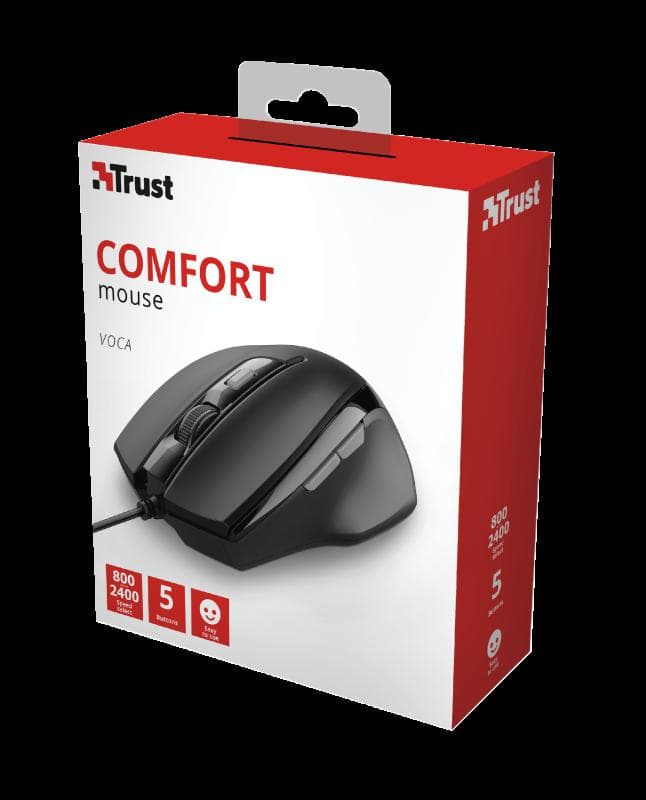 Mouse Trust Voca Comfort Mouse, negru
