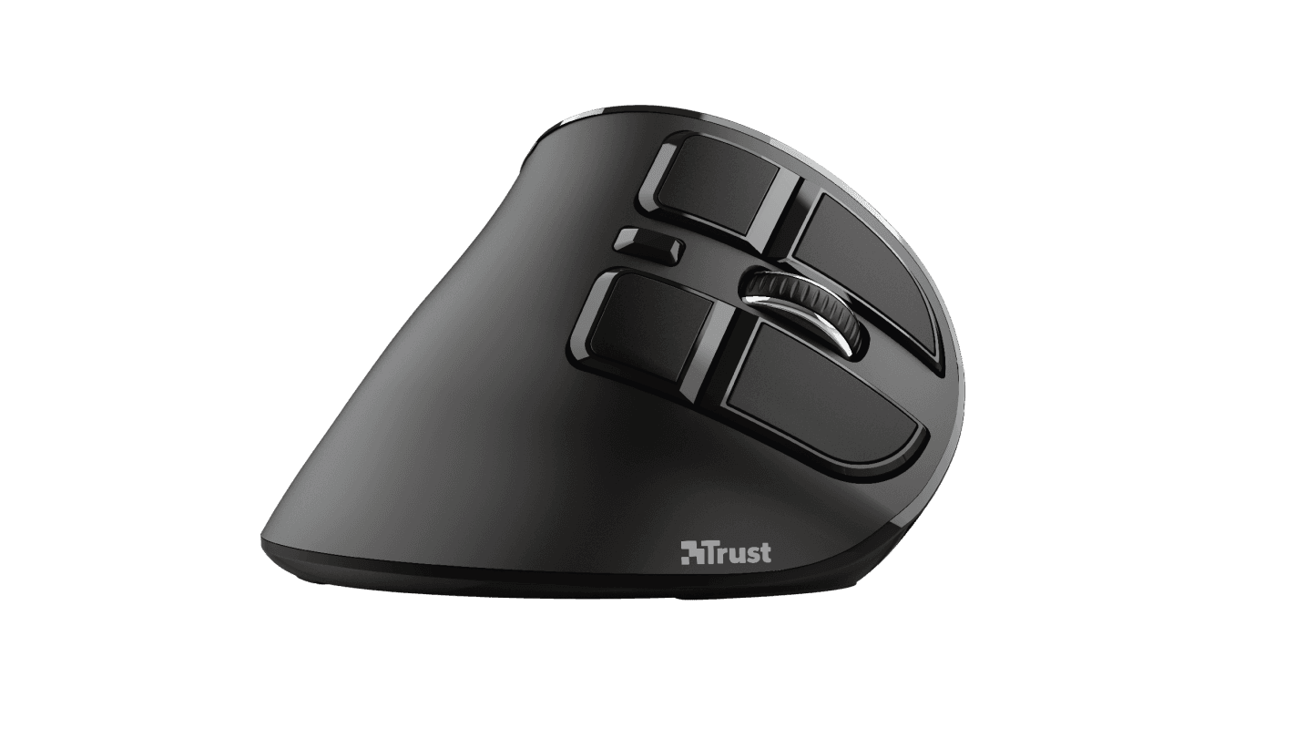 Mouse Trust Voxx, Rechargeable Ergonomic Wireless, negru