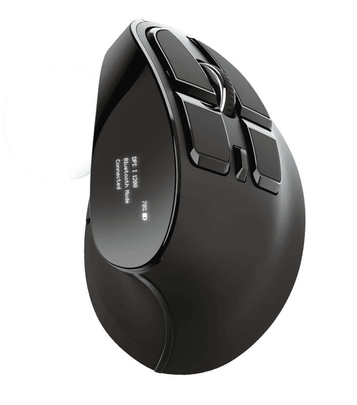 Mouse Trust Voxx, Rechargeable Ergonomic Wireless, negru