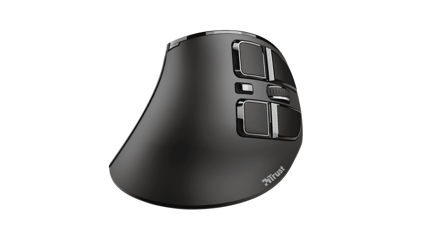 Mouse Trust Voxx, Rechargeable Ergonomic Wireless, negru