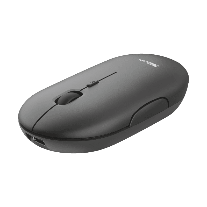 Mouse Trust Puck, Rechargeable Bluetooth, negru