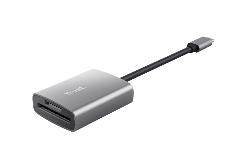 Cardreader USB-C Trust Dalyx Fast, carduri compatibile micro-SD, SD, gri