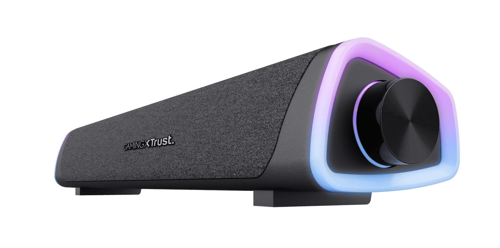Soundbar Trust GXT 620 Axon, puetere (RMS) 6W, frecventa 20 Hz - 20.000 Hz, audio input 3.5mm (1.4m), iluminare RGB, alimentare prin USB,  negru