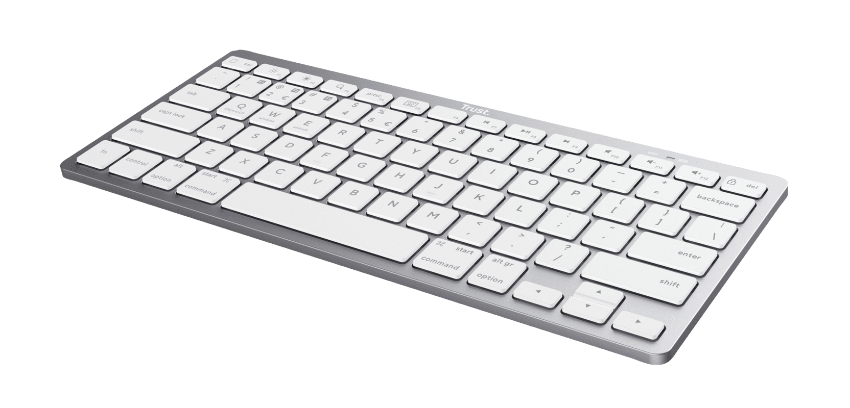 Tastatura Trust Wireless, numar taste 85, alb