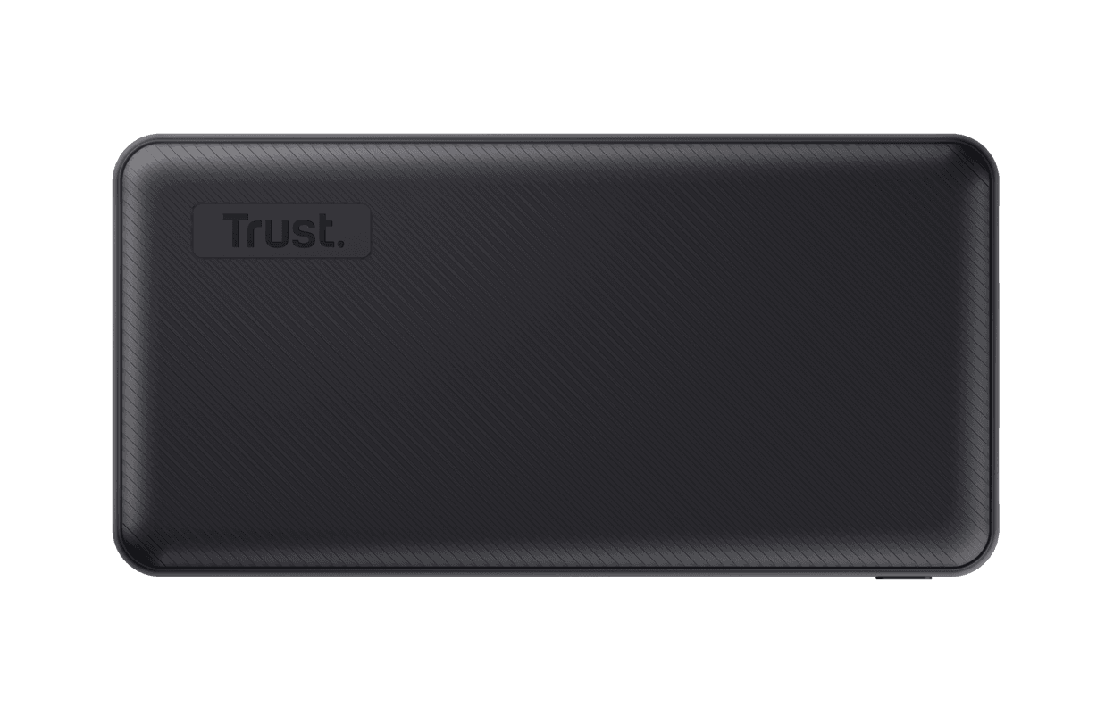 Baterie externa Trust Primo 20.000mAh, 3 porturi: 2 x USB-A (12W) si 1 x USB-C (15W), negru