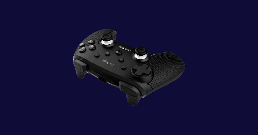 Controller wireless Trust GXT 542 Muta, material ABS, 15 butoane, compatibil cu pc, laptop, consola gaming, smartphone, tableta, negru