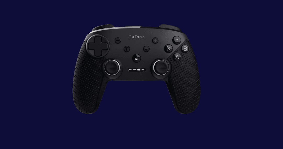 Controller wireless Trust GXT 542 Muta, material ABS, 15 butoane, compatibil cu pc, laptop, consola gaming, smartphone, tableta, negru