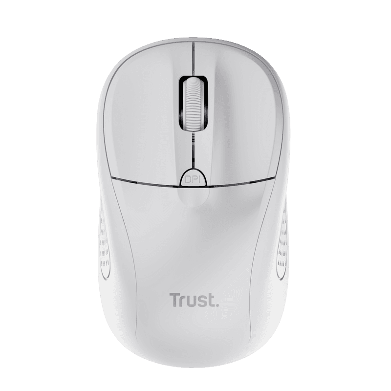 Mouse Trust Wireless Optical rezolutie maxima 1600 DPI, 4 butoane, 2 baterii tip AAA, alb