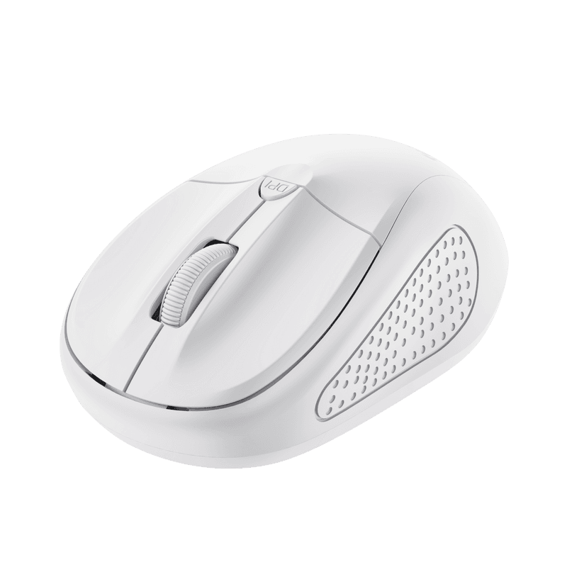 Mouse Trust Wireless Optical rezolutie maxima 1600 DPI, 4 butoane, 2 baterii tip AAA, alb