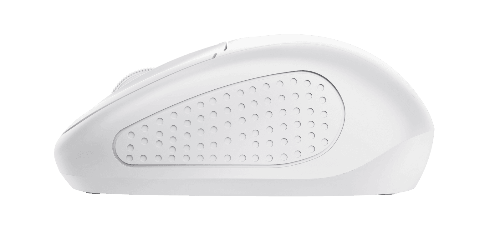 Mouse Trust Wireless Optical rezolutie maxima 1600 DPI, 4 butoane, 2 baterii tip AAA, alb