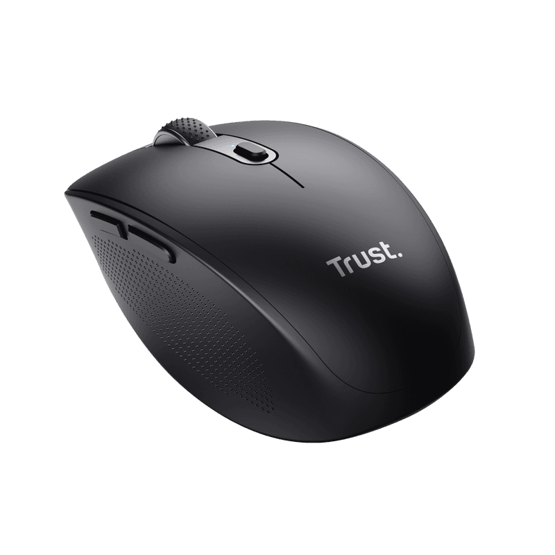 Mouse Trust Ozaa compact, rezolutie maxima 3200 DPI, interfata USB-A, USB-C, negru