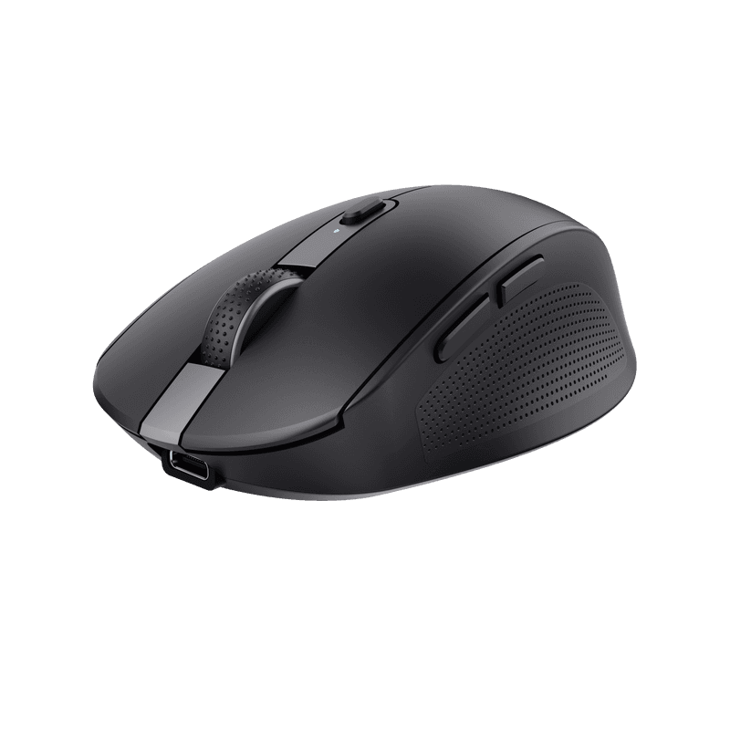 Mouse Trust Ozaa compact, rezolutie maxima 3200 DPI, interfata USB-A, USB-C, negru