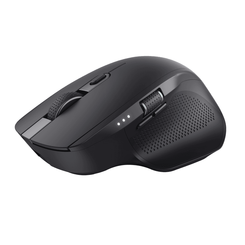 Mouse Trust Ozaa+, wireless RF 2.4GHz, bluetooth, conectivitate USB 1.1, 2.0, 3.0, rezolutie maxima 3200 DPI, negru
