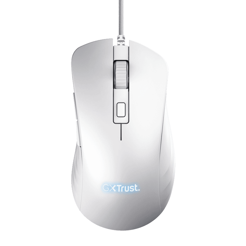 Mouse Trust GXT924W YBAR+ 25600 DPI, alb