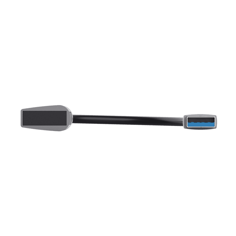 HUB USB Trust Halyx, USB-A la 4 x USB-A 3.2 Gen 1, dimensiune cablu 10cm, din aluminiu, argintiu