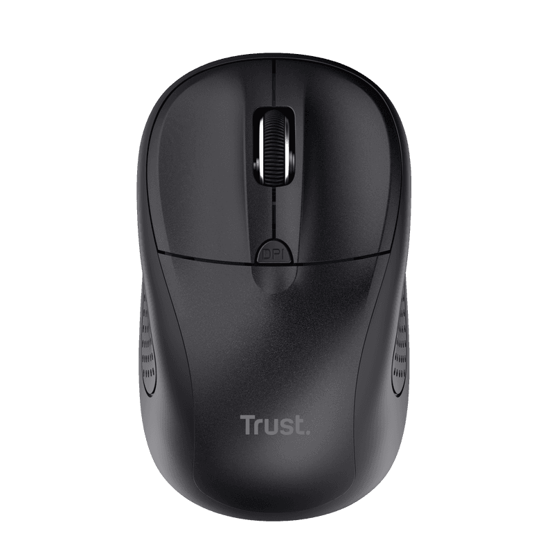 Mouse Trust cu Bluetooth, ambidextru, 3 butoane (neprogramabile), DPI ajustabil (max. 1600), functioneaza cu 2 baterii AAA (incluse in pachet), negru