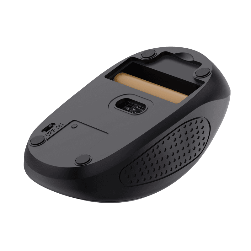Mouse Trust cu Bluetooth, ambidextru, 3 butoane (neprogramabile), DPI ajustabil (max. 1600), functioneaza cu 2 baterii AAA (incluse in pachet), negru