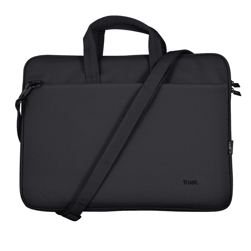 Kit Geanta de laptop Trust Bologna pentru laptop-uri cu diagonala de pana la 16", mouse Trust wireless, negru