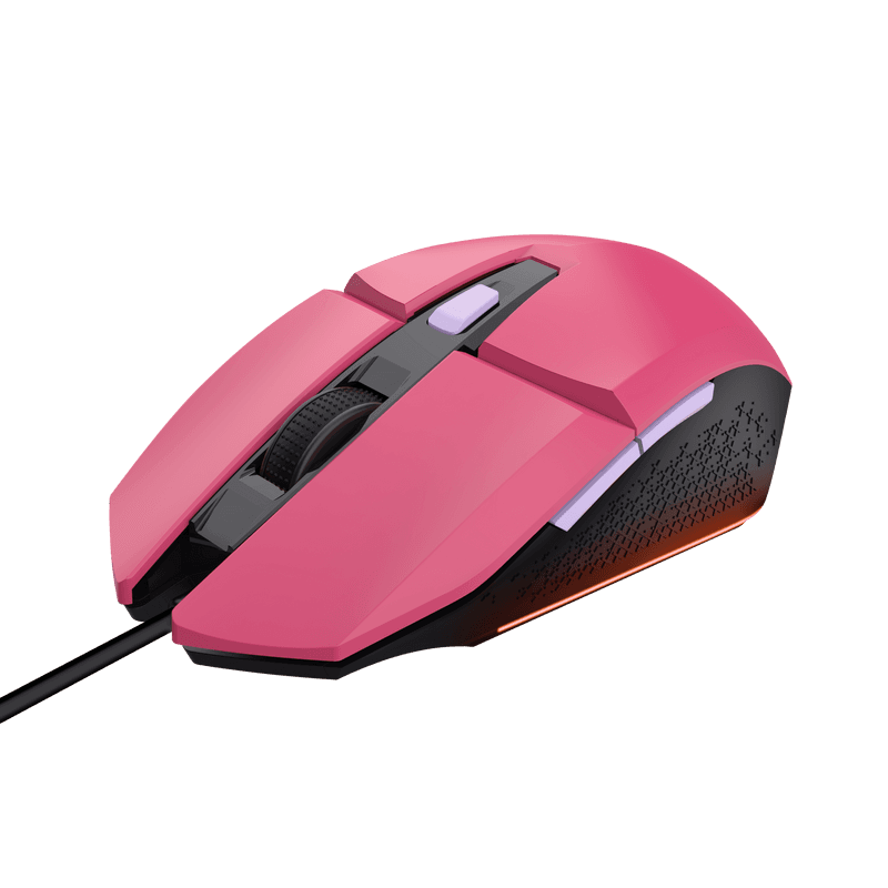 Mouse Trust GXT110W Felox cu fir,  6400 DPI, roz