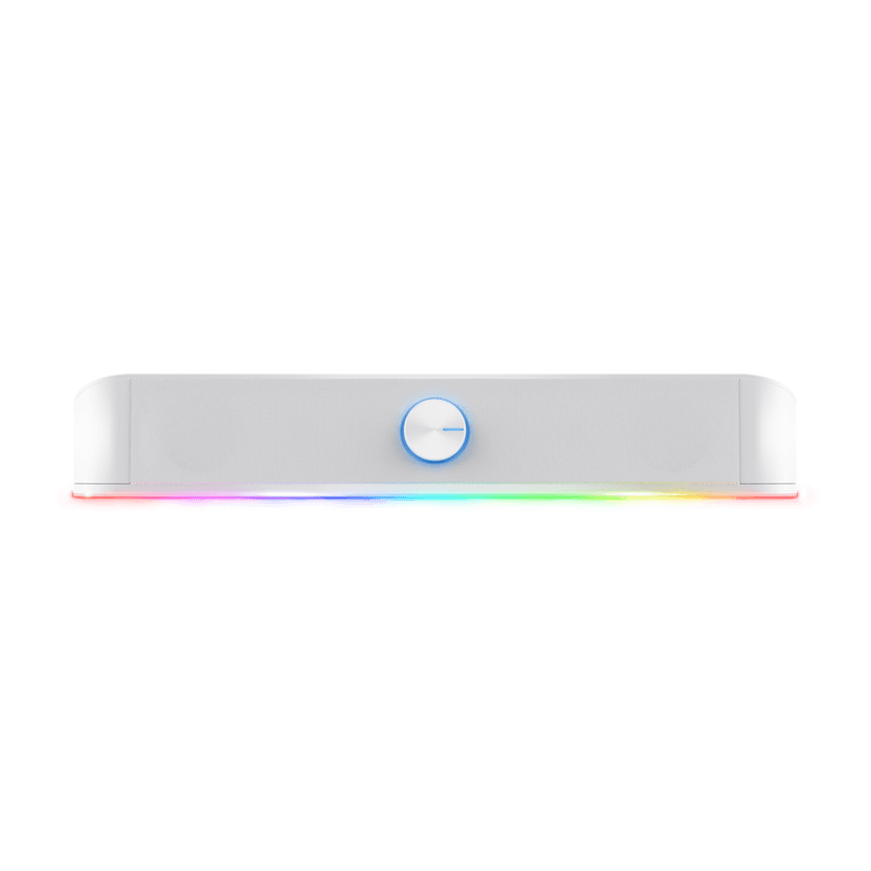 Soundbar Trust GXT 619W Thorne, putere maxima iesire 12W, freccventa raspuns 150 Hz - 20.000 Hz, impendata difuzor 4 Ohm, cu iluminare, alb