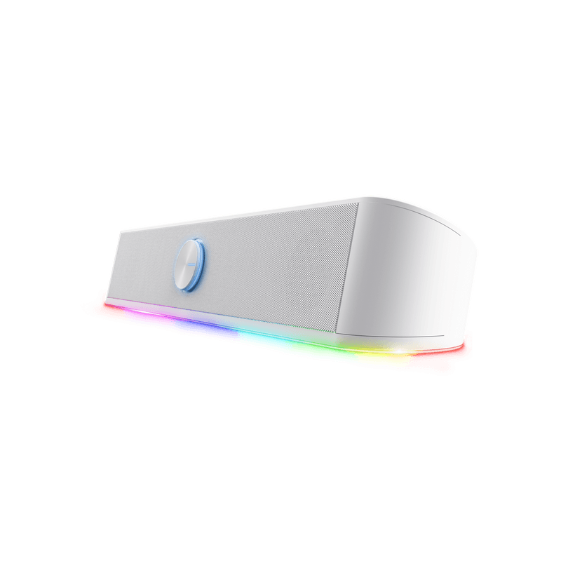 Soundbar Trust GXT 619W Thorne, putere maxima iesire 12W, freccventa raspuns 150 Hz - 20.000 Hz, impendata difuzor 4 Ohm, cu iluminare, alb