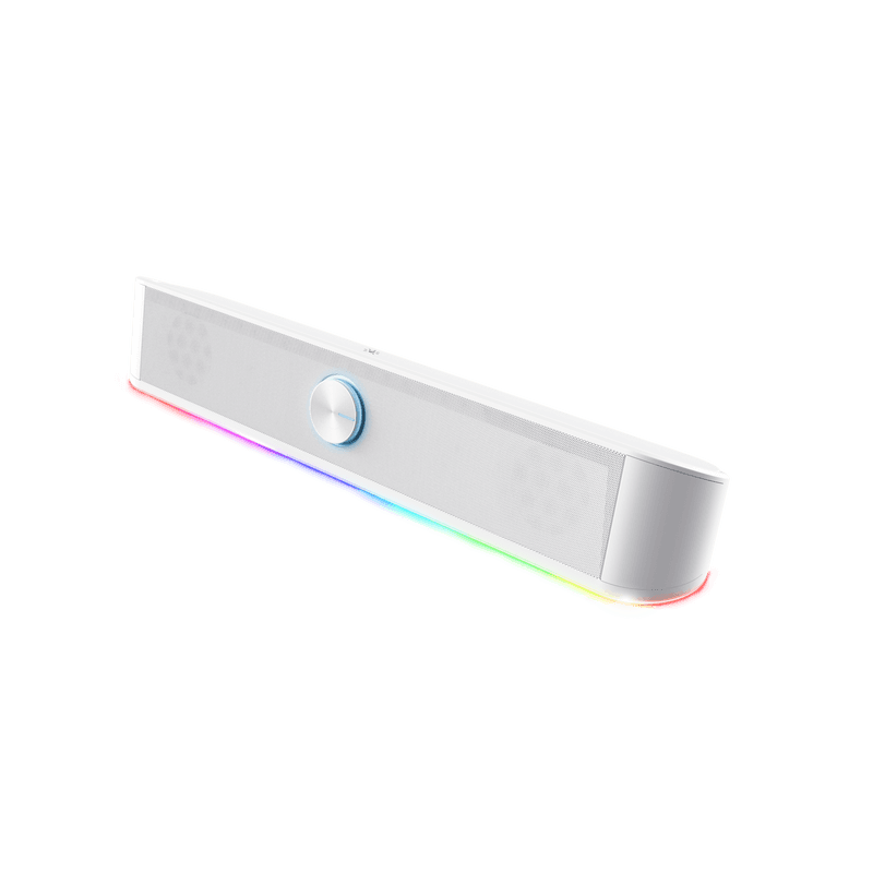 Soundbar Trust GXT 619W Thorne, putere maxima iesire 12W, freccventa raspuns 150 Hz - 20.000 Hz, impendata difuzor 4 Ohm, cu iluminare, alb