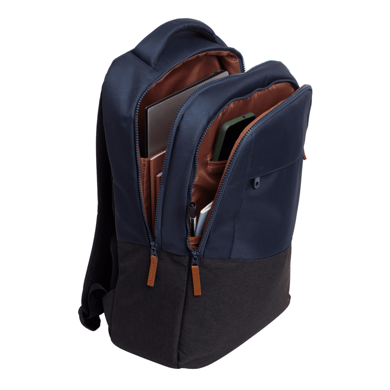 Rucsac laptop Trust Lisboa pentru laptop-uri cu diagonala de 16", material POM, RPET Polyester, RPET twill polyester, volum 23 L, albastru