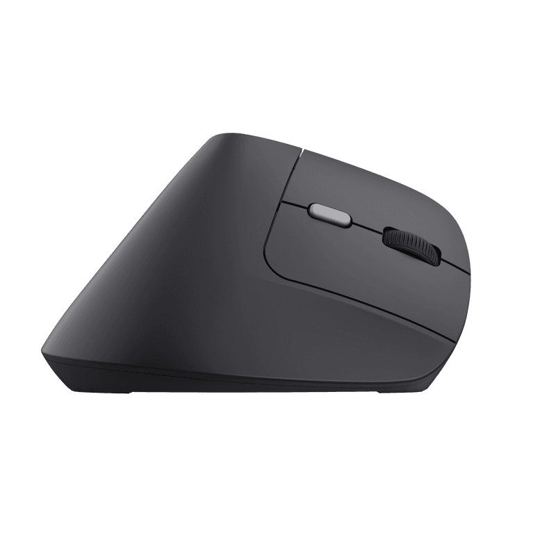 Mouse ergonomic fara fir Trust Bayo II, rezolutie maxima 2400 DPI, 6 butoane, interfata USB-C,  2.4GHz, negru