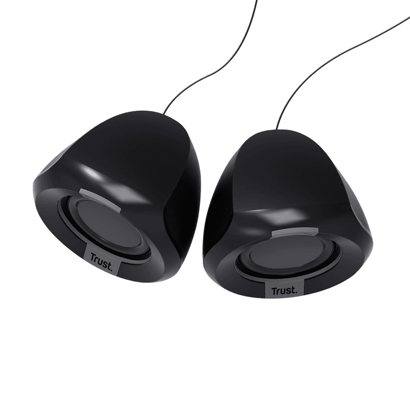 Boxe Trust Polo 2.0 cu fir, putere maxima 8W, audio input 3.5mm, negru