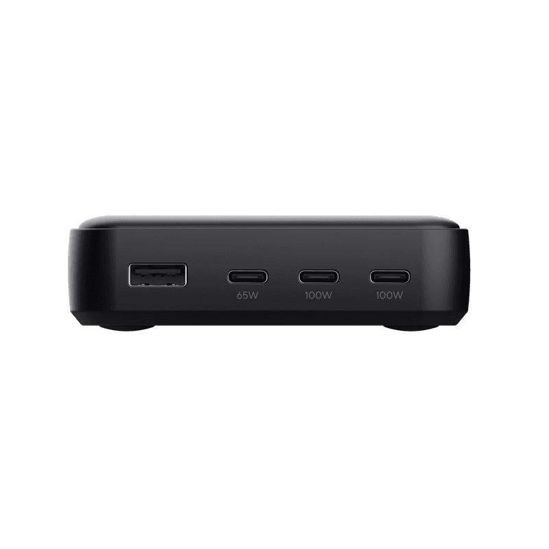 Statie de incarcare Trust,  4 porturi: 1 x USB-A & 3 x USB-C, putere maxima 100W, compatibil cu laptop, tableta, smartphone, accessorii, negru