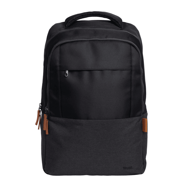 Rucsac laptop Trust Lisboa pentru laptop-uri cu diagonala de 16", material POM, RPET Polyester, RPET twill polyester, volum 23 L, negru